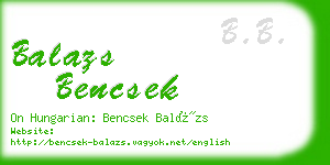 balazs bencsek business card